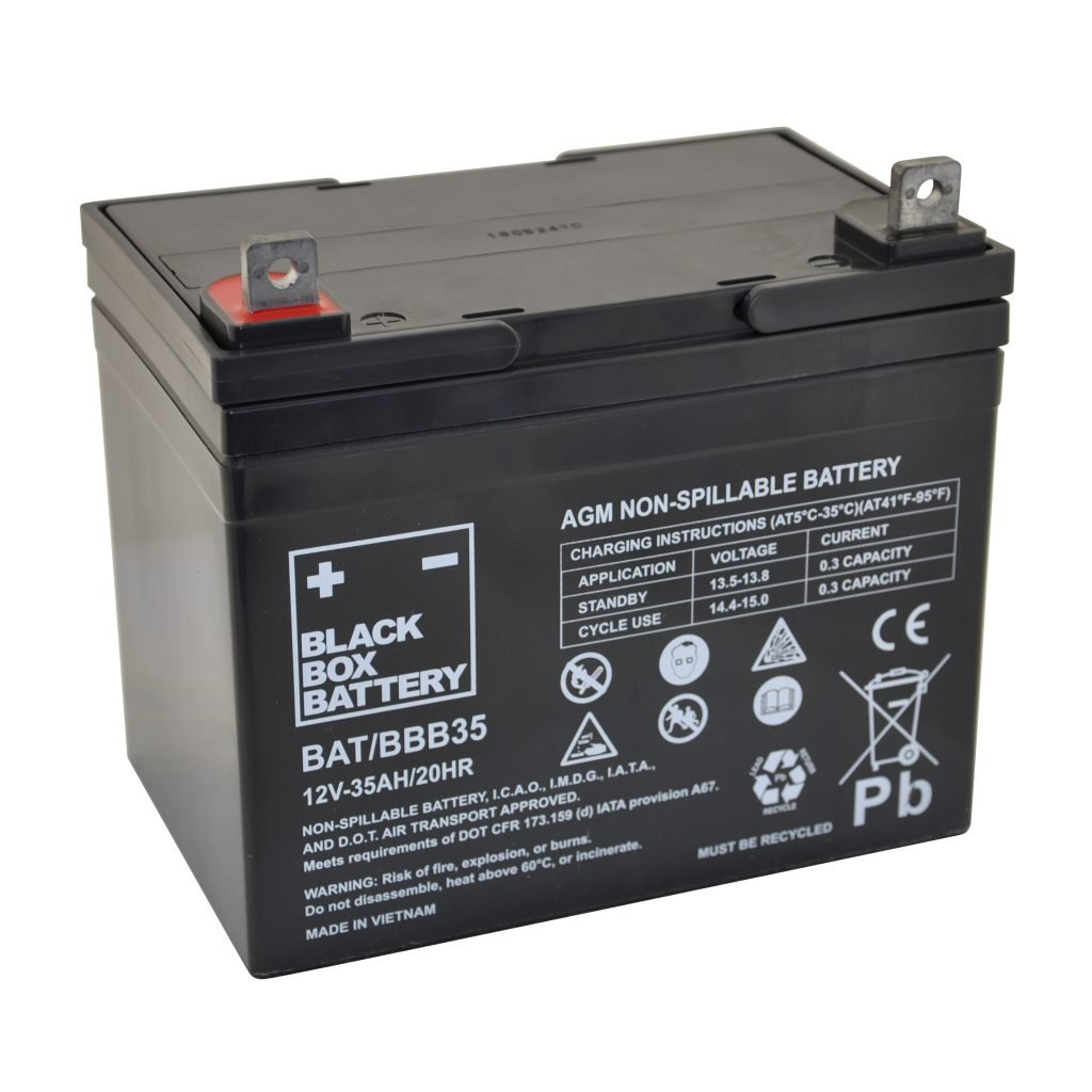 12V 35Ah Black Box Sealed Lead Acid Mobility Scooter Battery Lead Acid Mobility Scooter