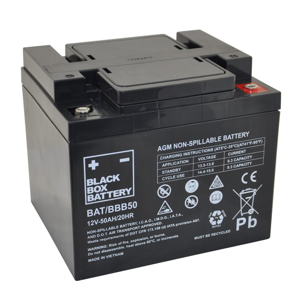 12V 50Ah BBB Sealed Lead Acid (AGM) Mobility Scooter Battery Lead