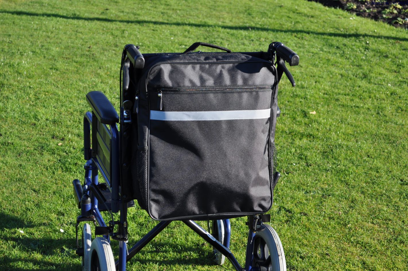 SAMDEW Wheelchair Backpack, Wheelchair Bag to Hang on Back, with Thermal  Insulation Pockets for Medicine & Lunch Box, Functional Wheelchair