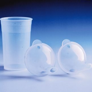 Drinking Cup clear with two lids