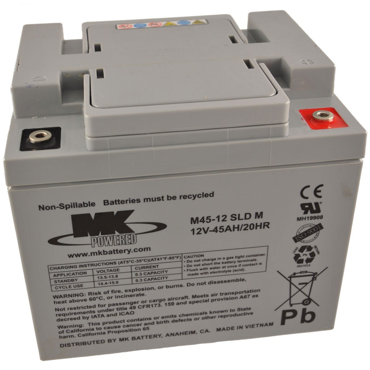 MK BATTERIE 12V 45 AH SLA (PRIX UNITAIRE)